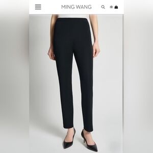 Ming Wang Womens Black Knit Pull-On Pants Sz 0X